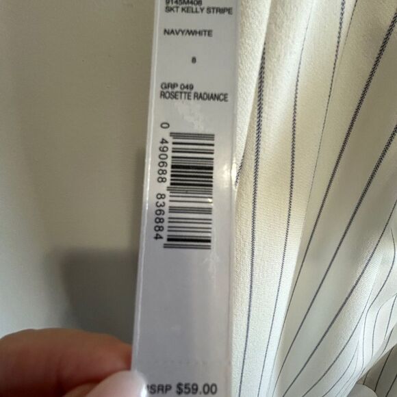 Preston & York Cream Pleated Pencil Skirt - Picture 7 of 8